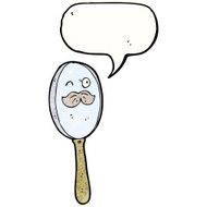 magnifying glass cartoon character N10