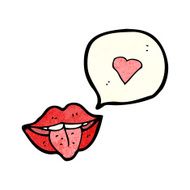Cartoon Mouth Sticking Out Tongue N16