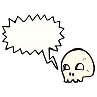 spooky skull cartoon N40