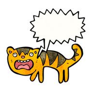 cartoon frightened tiger N2