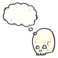 spooky cartoon skull N17