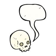 spooky cartoon skull N18