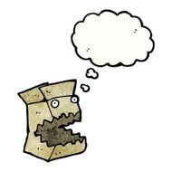 cardboard box monster cartoon N3