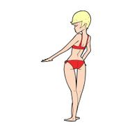 cartoon bikini woman N2