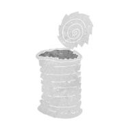 cartoon old tin can N12