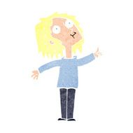 cartoon curious woman N70