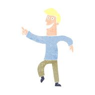 cartoon grinning man N103