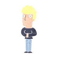 cartoon worried man N121