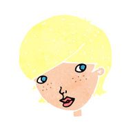 cartoon friendly woman N78