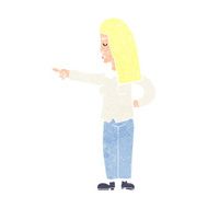 cartoon woman pointing N240