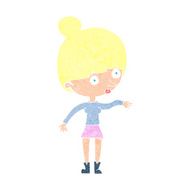 cartoon surprised woman N267