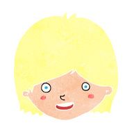 cartoon happy female face N200