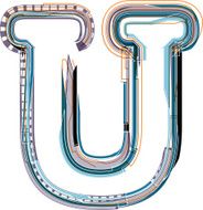 font Illustration Letter U N6