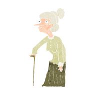 cartoon old woman N13