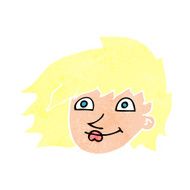 cartoon female face N164
