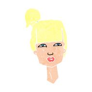 cartoon female head N12