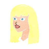cartoon pretty girl with long hair N12