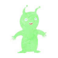 cartoon happy little alien N10