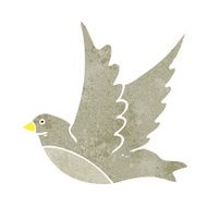cartoon flying bird N33