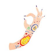 cartoon tattoo arm N15