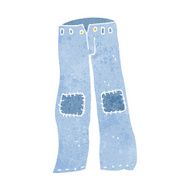cartoon patched old jeans N31