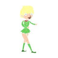 cartoon christmas elf woman N12