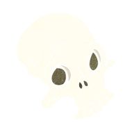 cartoon spooky skull N198