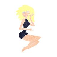 cartoon sexy woman N17