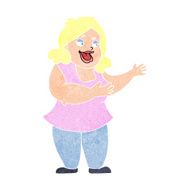 cartoon happy fat woman N8