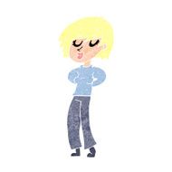 cartoon woman whistling N10