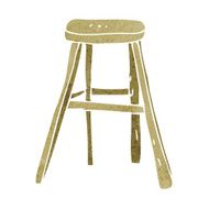 cartoon wooden stool N17