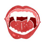 cartoon vampire mouth N32