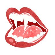 cartoon vampire mouth N33