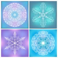 Set Of Circle Lacy Patterns