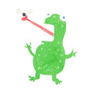 cartoon frog catching fly N14