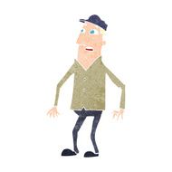 cartoon shocked man N142