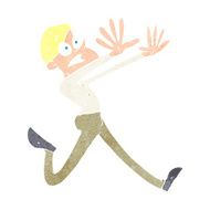 Cartoon Man Running Away N16