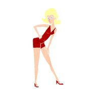 cartoon model woman posing N11