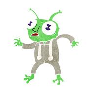 cartoon alien spaceman N31