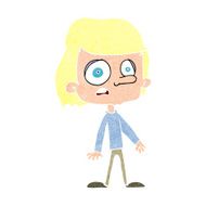 cartoon worried boy N35