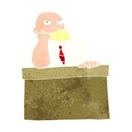 cartoon bored man at desk N11