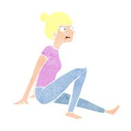 cartoon woman sitting N23
