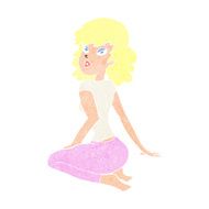 cartoon pretty woman N321