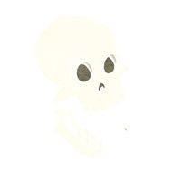 cartoon laughing skull N14