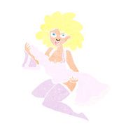 cartoon woman changing N12