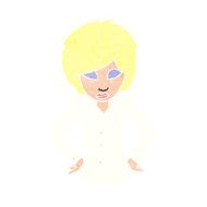 cartoon woman with hands on hips N256