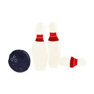 Cartoon Bowling Ball And Skittles N9