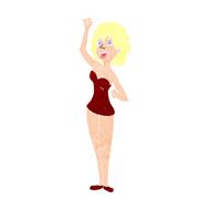cartoon dancing woman N61