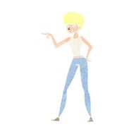 cartoon woman pointing N241