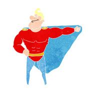 Funny Cartoon Superhero N13